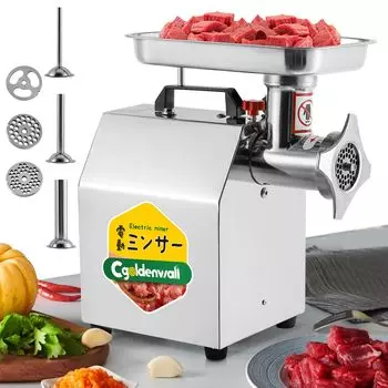 CGOLDENWALL Electric Electric Stainless Food Electric Commercial 3 3 Sausage Washable with Water Mincer, Mincer, 304# Steel, Grade, Mincer, 850W, Use,