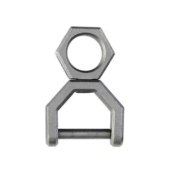 CH5 титановый вращающийся брелок для ключей типа D с винтом, автомобильный ключ, удобный для повседневного ношения [MecArmy], кольцо, скоба, переноска-L