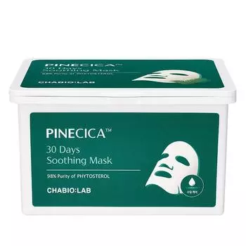 Cha Biolab Pine Tree Cica Moisture Soothing Daily Mask Pack, 1 упаковка, 30 штук