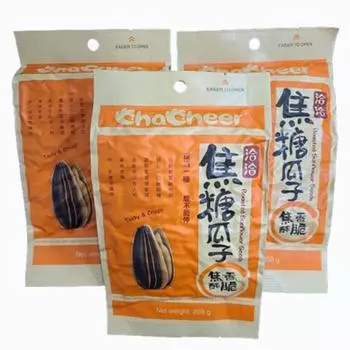 Чача со вкусом карамели из семян подсолнечника, 208 г, 3 шт., корейские орехи