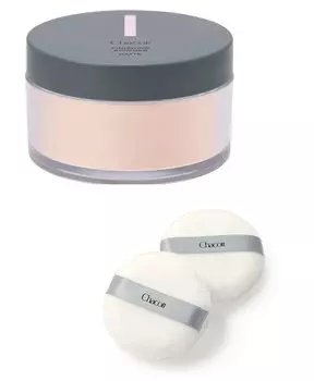 Chacott Finishing Powder Пудра для лица Матовая Прозрачная Косметика для женщин и мужчин 761 Натуральный 30 г Набор со специальной пуховкой маленький и цветной (2