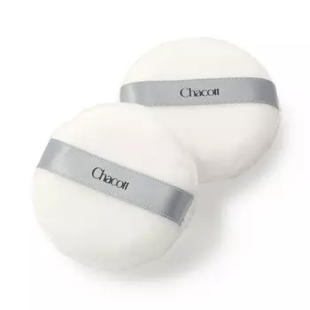 Chacott Powder 2 диаметр бархатный материал с ворсом белый Продукт 027 Пуховка, кусочки, круглые, прибл.. 60 мм, приблизительно. 4мм, номер
