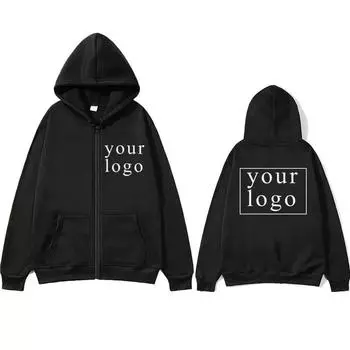 Chain hooded cardigan Fashion, your own design brand logo/customized image replication anytime, anywhere M