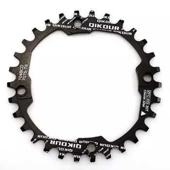 Chainring 32T 34T 36T 38T 104BCD Mutte MTB Race Bike Single Narrow Wide Round Chainring Aluminum / / / (Black, Alloy) (30T)