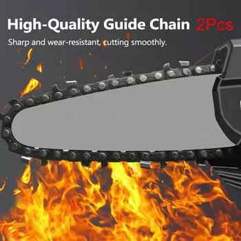 ChainSaw Chain 4-дюймовая мини-цепная пила, аккумуляторная электрическая ручная аккумуляторная цепная пила серебряный