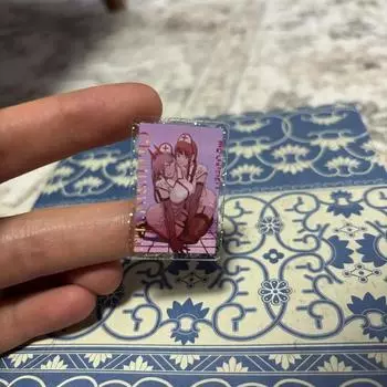 Chainsaw Man Power Makima Nurse Suit Acrylic Badge Figure Keyring Doll