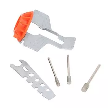 Chainsaw Sharpening Attachment High Speed Steel Chain Saw Rotary Sharpener Tool Set Kit Blue