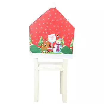 Chair Festive Covers Featuring Santa Claus And Snowman Designs For Christmas Decorations Santa Print Chair