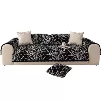 Chaise Chenille Sofa Cushion Light Luxury Style Four Seasons Universal Sofa Cover Full Set Anti-Slip Anti-Cat Scratch Sofa Cover 70*70cm