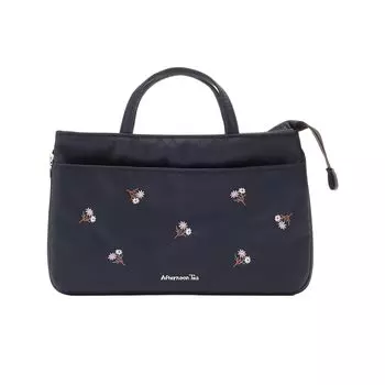 Чай AfternoonTea LIVING Pouch JE68 Цветочная вышивка 2WAY Navy [Afternoon Living] Bag-in-Mash