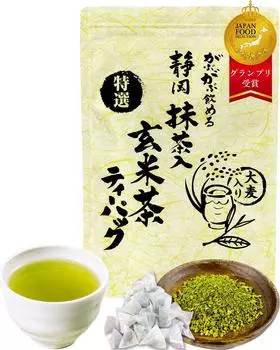 Чай Arahataen Special Selection Gourmet Shizuoka Matcha Genmaicha в упаковке с ячменем 3 г x 70 пакетиков с ичибанча, изготовленный из высококачественного чая
