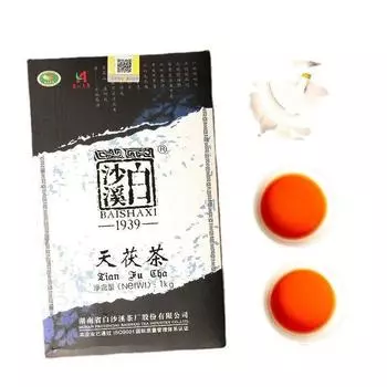 Чай BAI SHA XI Tian Fu Cha Anhua Темный Чай Golden Flowers Fucha Brick Fu Zhuan 1000г