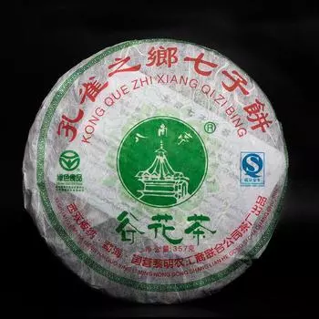 Чай Bajiaoting Valley Flower 2006 г. Сырой Пуэр КОНГ ЦЮ ЧЖИ СЯН ЦИ ЗИ БИН 357г