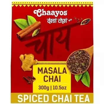 Чай Chaayos Masala — Чай Патти премиум-класса со 100% натуральными специями — 300 г [150 чашек] | Масала Чай Патти | Чай Масала | Ассамский чай