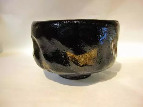 Чай Чай Раку Чай Черный Раку Косметическая коробка посуда, церемония, посуда, чаша, (Вверх) Мацураку-зо чёрный