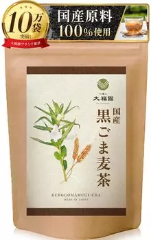 Чай Daifukuen Черный кунжутный ячменный чай Емкость 60 чайных пакетиков Кунжутный ячменный чай Кунжутный ячменный чай Домашний 60 упаковок 4 г x 60 [Большие упаковки] (Ячменный чай,