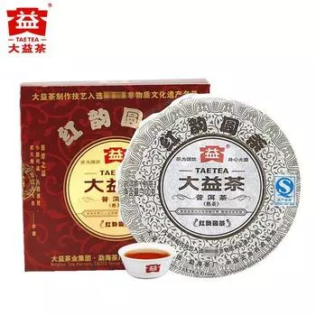 Чай Дайи Круглый торт с красной рифмой * 2012 Юньнань Мэнхай Спелый Пу Эр Пуэр Пу Эр 201