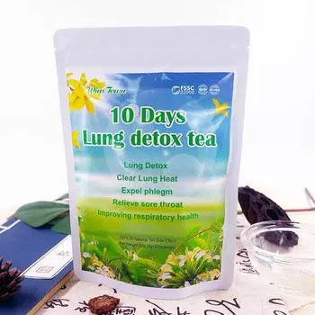 Чай для детоксикации легких курильщиков на 10 дней — травяное очищение и поддержка дыхания 6g*10 bags