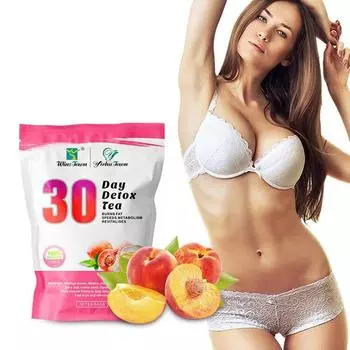 Чай для похудения Slim 30-Day Detox, Fit Tea для похудения (Персиковый вкус), Fat Burn 30пакетов/коробка 30sachets/PCS
