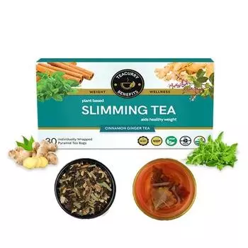 Чай для похудения TEACURRY для контроля веса (30 чайных пакетиков, упаковка на 1 месяц) - Управляйте всем весом | Станьте стройнее | Для мужчин и женщин, Имбирь, 60 грамм