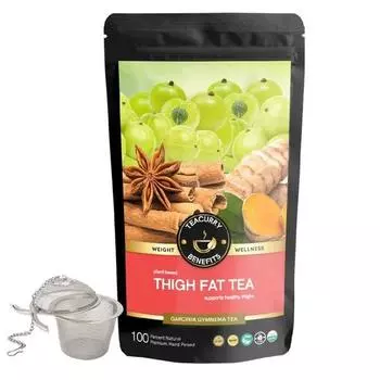 Чай для сжигания жира на бедрах TEACURRY (Упаковка на 1 месяц | 100 грамм + инфузор) - Уменьшение жира на бедрах у мужчин и женщин