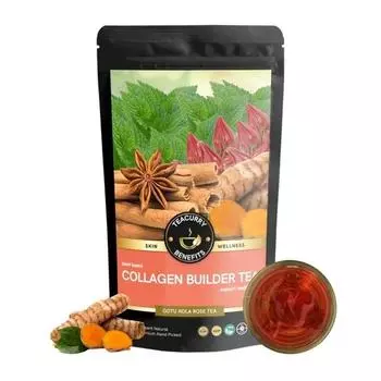 Чай для выработки коллагена TEACURRY (Упаковка на 1 месяц | 100 грамм) - Для кожи, волос, ногтей (С витамином С, биотином)