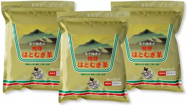 Чай для здоровья Takachiho Chinese Medicine Research Institute, пророщенный чай Hatomegi, набор из 3 пакетиков (Коммерческое использование)