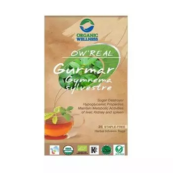 Чай Джимнема лесная (25 пак, 1.55 г), Gurmar Gymnema Sylvestre Tea, Organic Wellness