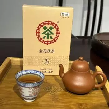 Чай Hunan Anhua Golden Flower Темный кирпич Фу Чжуань Темный чай 350г HEI CHA