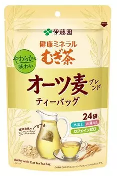 Чай Itoen Healthy Mineral Barley Tea в пакетиках с овсяной смесью x 24 пакетика x 4 шт. 3,8 г