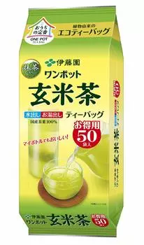 Чай Itoen One Pot Genmaicha с чаем Matcha Eco в пакетиках x 50 пакетиков x 4 шт. 3,3 г