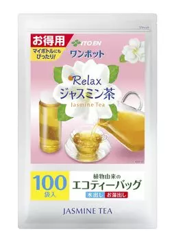 Чай Itoen One Pot Relax Jasmine Tea в пакетиках x 100 пакетиков, экономичные пакетики для чая 3,0 г