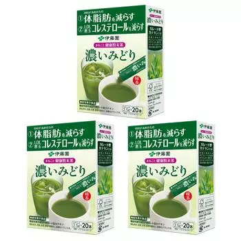 Чай Itoen Whole Health Powder Tea Dark Midori x 20 шт. x 3 шт. с функциональным стиком 2,5 г [Пищевые утверждения] зелёный