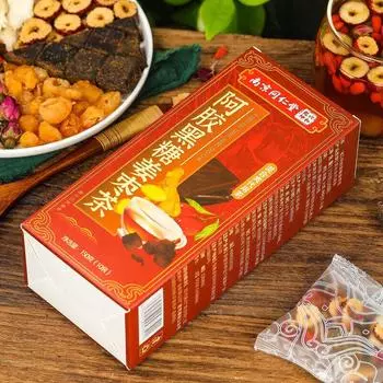 Чай из черного сахара и имбиря Nanjing TongRenTang Ajiao, целебный чай