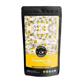 Чай из цветков египетской ромашки TEACURRY - (10 грамм) Импортировано из Египта — сырой чистый ромашковый чай для сна, настроения и релаксации