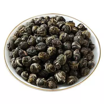 Чай из цветков жасмина 2024 г. Высшего сорта Жасминовый зеленый чай Dragon Ball с жасмином 125 г