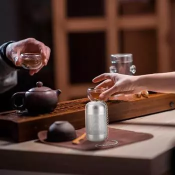 Чай из нержавеющей стали, Чайная сетка, Чайник для тушения, Заваривание чая, Стадия воды для чая, Чайный фильтр, Чай с крючком и цепочкой One Size белый