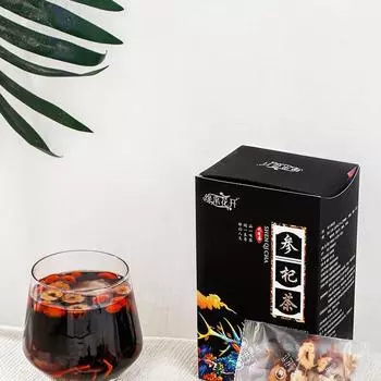 Чай из женьшеня и ягод годжи Кордицепс Мака Мужской чай Здоровье Неспящий Чай 180 г 180g/box