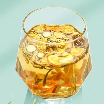 Чай из жимолости и хризантемы с горы Байюнь и жирной морской солодкой и апельсиновой цедрой Bag 96g (8g * 12 packs)