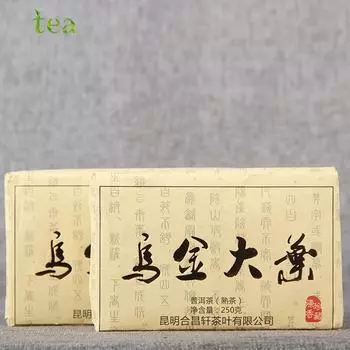 Чай Юньнань Дайе Пуэр Wujin Daye Chenxiang Puer Tea Brick 250 г Вареный чай Выдержанный черный чай 250g