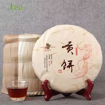 Чай Юньнань Пуэр Menghai Qizi Cake Tea Menghai Gongbing Mature Tea 357г Пуэр 357g