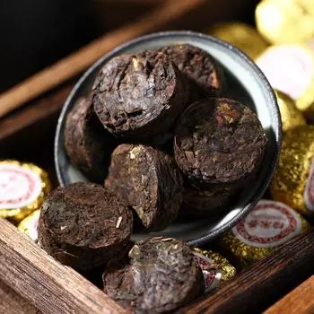 Чай Юньнань Пуэр с клейким ароматом Чай Сяо Туо с сильным ароматом выдержанный спелый чай 500 г 500g/17.6oz