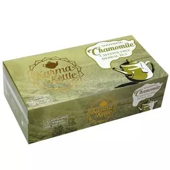 Чай Karma Kettle Chamomile Tea в неотбеленных и бесштамповочных пакетиках с натуральными ароматизаторами (100 двухкамерных чайных пакетиков), 200 г