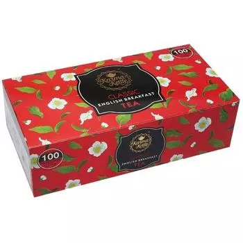 Чай Karma Kettle English Breakfast, 100 двухкамерных пакетиков, классическая английская серия, высокая крепость, насыщенный вкус