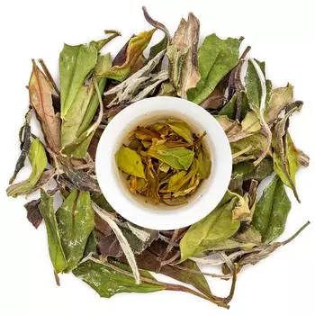 Чай китайский белый Белый пион Бай Мудан Чай Юцянь 3-й сорт 125г 125g