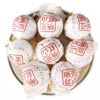 Чай китайский черный чай сорта Юньнань Дяньхун с деревьев Бесплодной горы, солнце-красный, ручной работы, сильный аромат, шар дракона, 100 г NOS