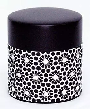 Чай Kotodo Takahashi Seisakusho Caddy KuroTO Komon Flat 100г Цветы на черном (Белый #67)