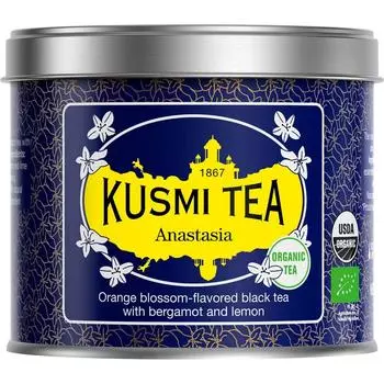 ЧАЙ KUSMI Чай Kusumi Anastasia 100 г банка органический органический сертифицированный JAS черный чай импортный [Обычный продукт]