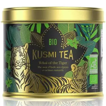 ЧАЙ KUSMI Чай тигра 100 г банка органический сертифицированный JAS зеленый чай чай импортный [Обычный продукт]
