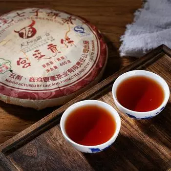Чай Lincang Yinhao YUNNAN CHITSU PINGCHA Yuancha Gongting Puer спелый 400г 400g